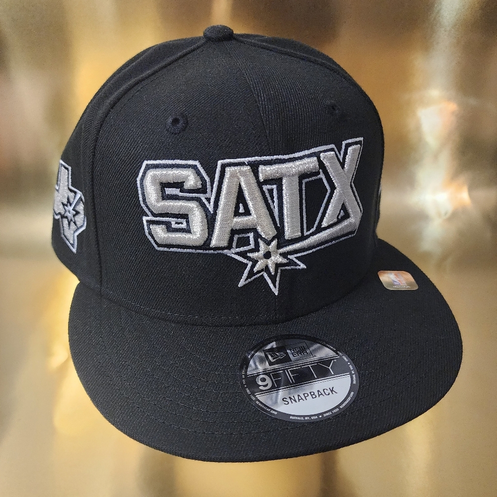 San Antonio Spurs NBA New Era Texas Side Patch A-Frame 59Fifty Snapback Hat